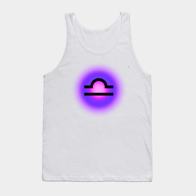 Glowing Aura Libra Sign Zodiac Tank Top by Scarlett Blue